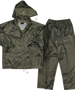 Polyester PVC Rain Suit OLIVE-GREEN