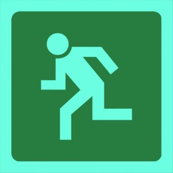 Man Running Left Sign