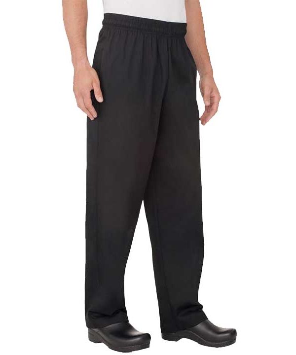 Man Wearing Basic Black Utility Baggy Pant