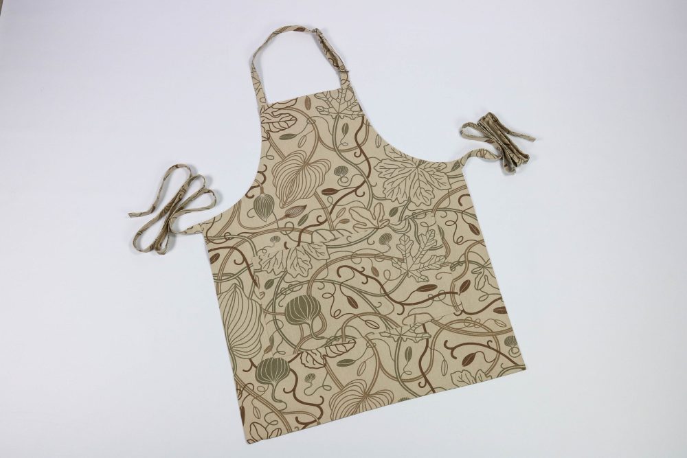 Beige Flower Kitchen Aprons