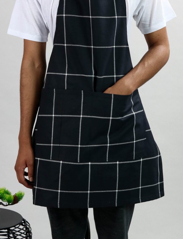 Kitchen Aprons Black Check