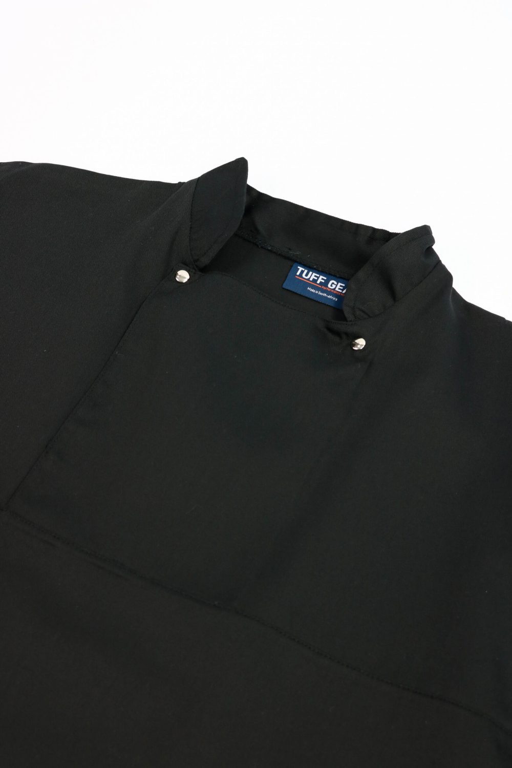 Close-Up of Black Chef Jacket Basic 2 Stud