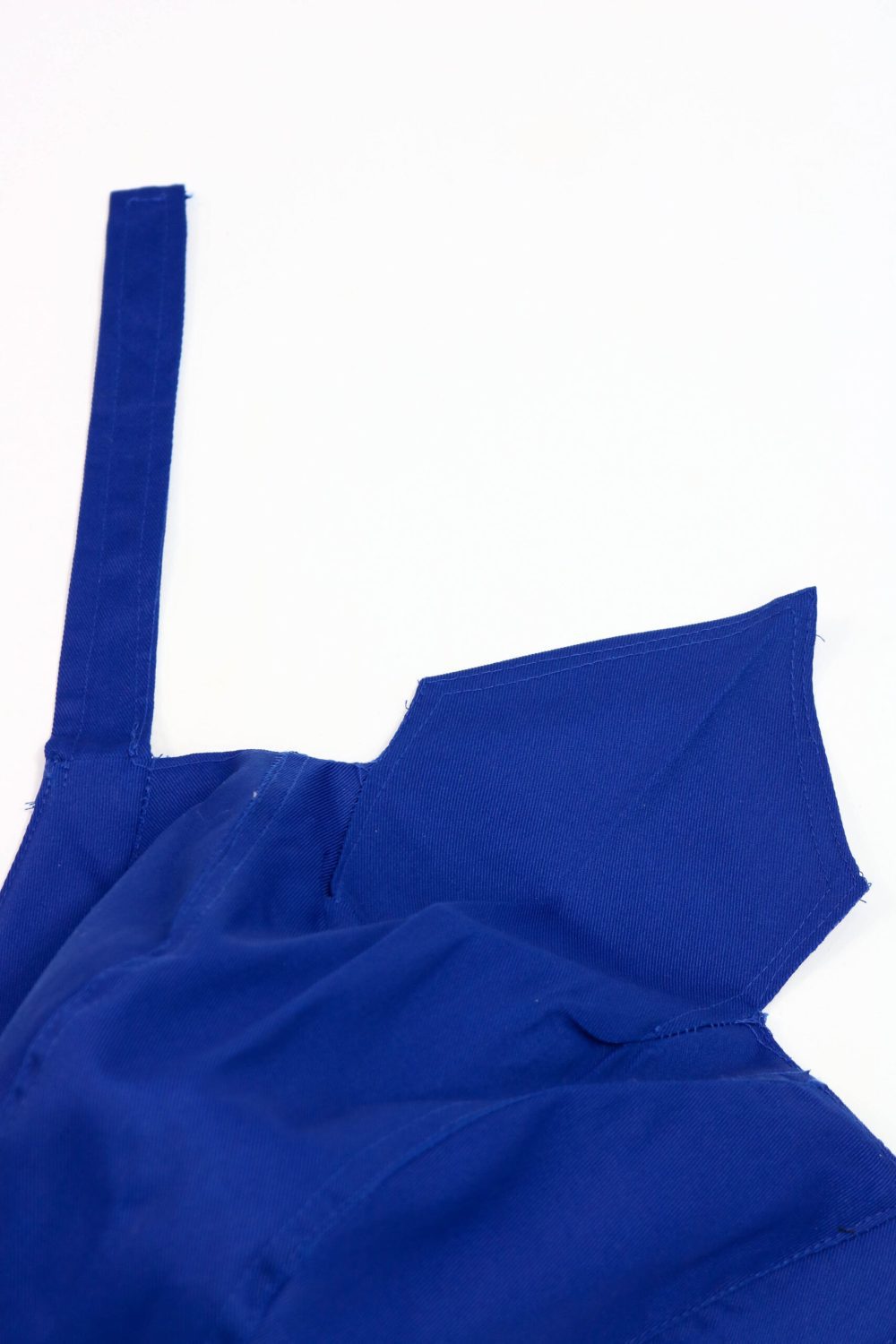 Chef Panel Bandanna Hat Royal Blue Back View