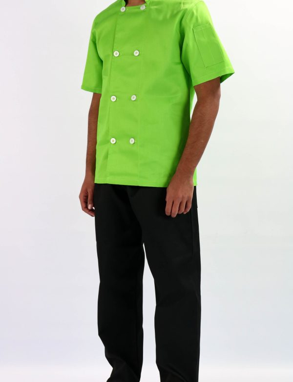 Chef Jacket Short Sleeve Colours Button-Front