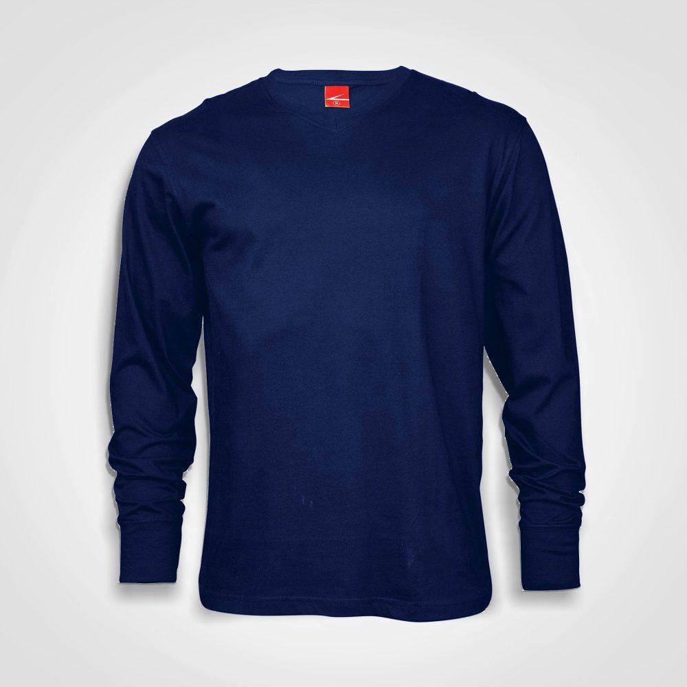 Long Sleeve V Neck T-Shirt Royal