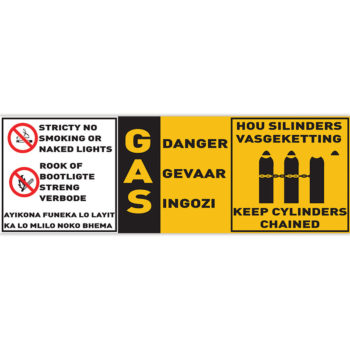 Gas Warning Chromadek ABS Sign