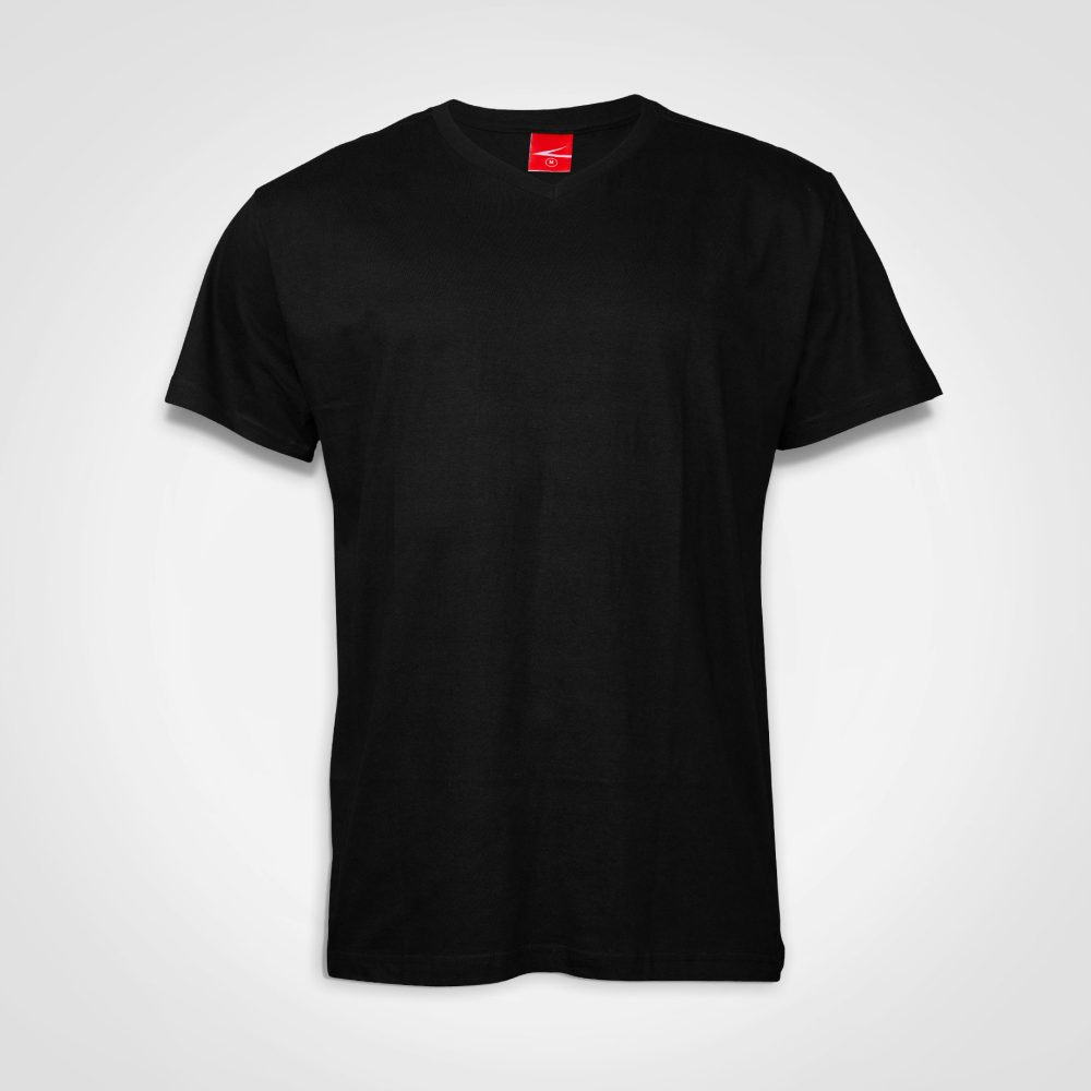 Unisex V Neck T Shirt Black