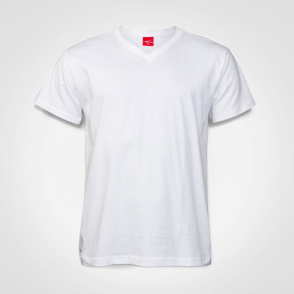 Unisex V Neck T Shirt White