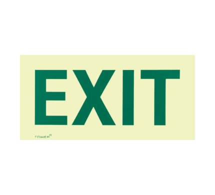 Photoluminescent Sign Exit ABS