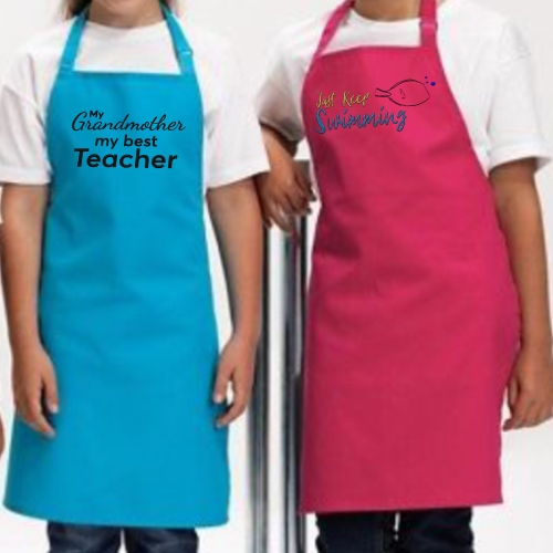 Kids Wearing Apron