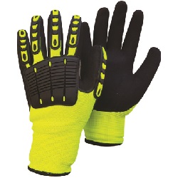 Nitrile Sand Impact Gloves Black and Yellow