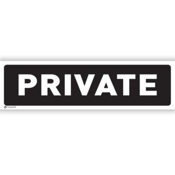 Private ABS Sign Black Color