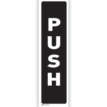 PUSH (down) ABS Signs