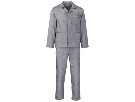 Trade Polycotton 2pc Conti Suit Grey Front View